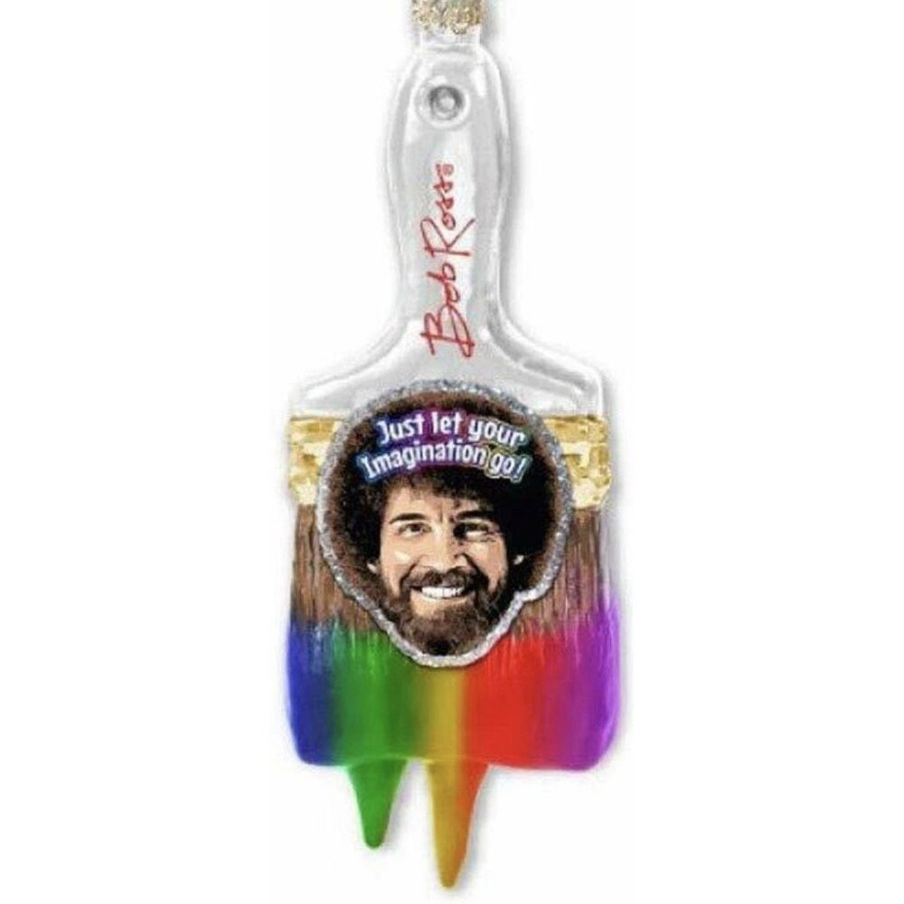 New Kurt Adler Bob Ross Paint Brush Ornament New In Package